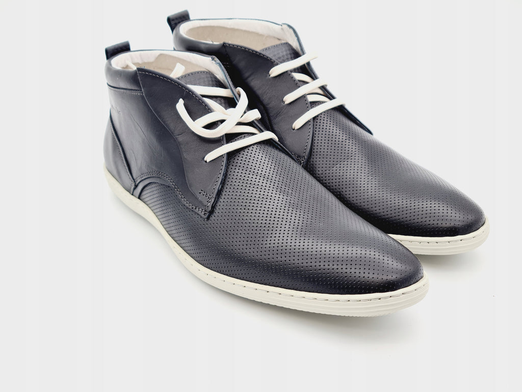 Buty Skórzane VAN LIER Casual Czarne r. 45 Skóra