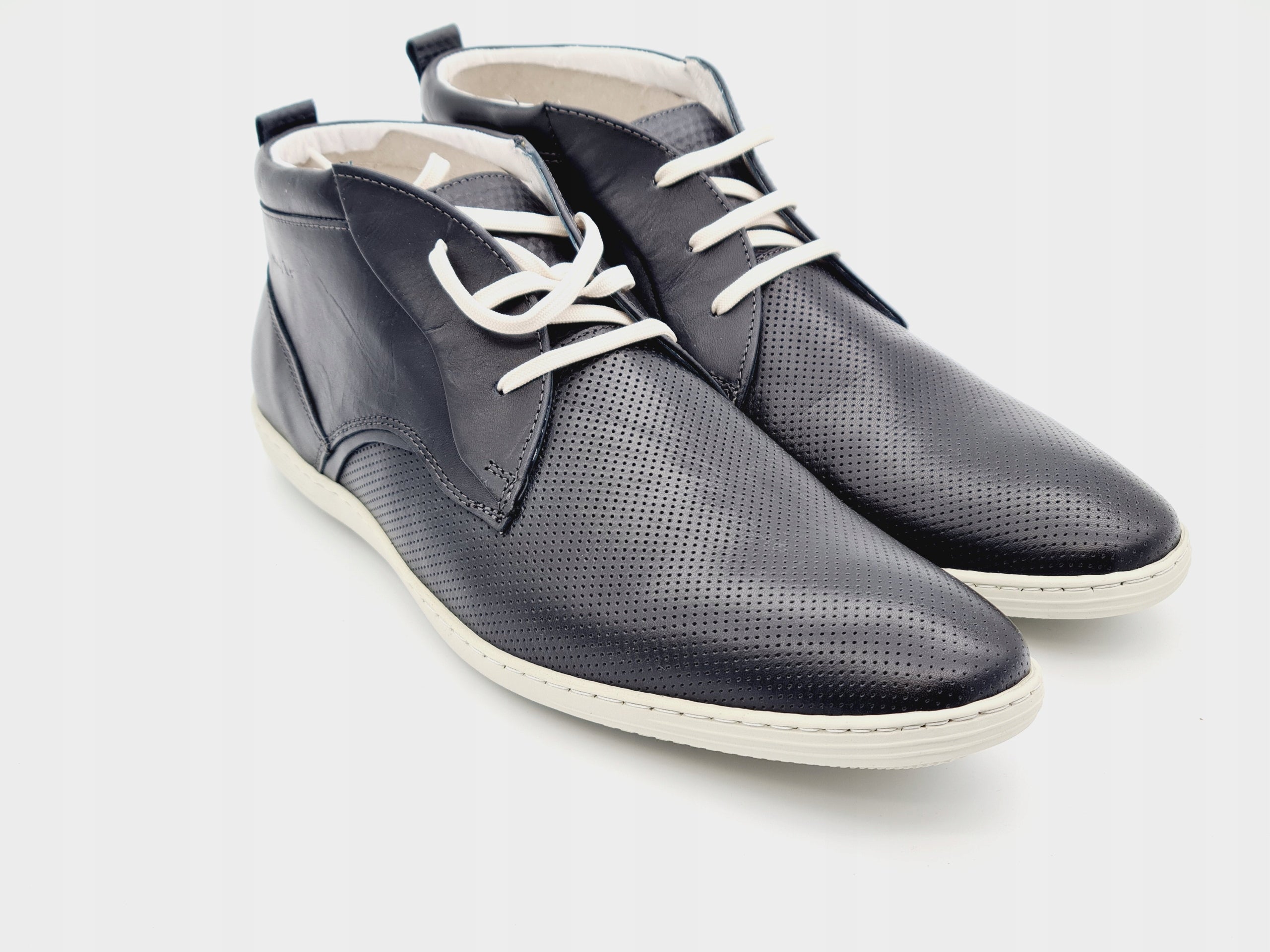 Buty Skórzane VAN LIER Casual Czarne r. 45 Skóra