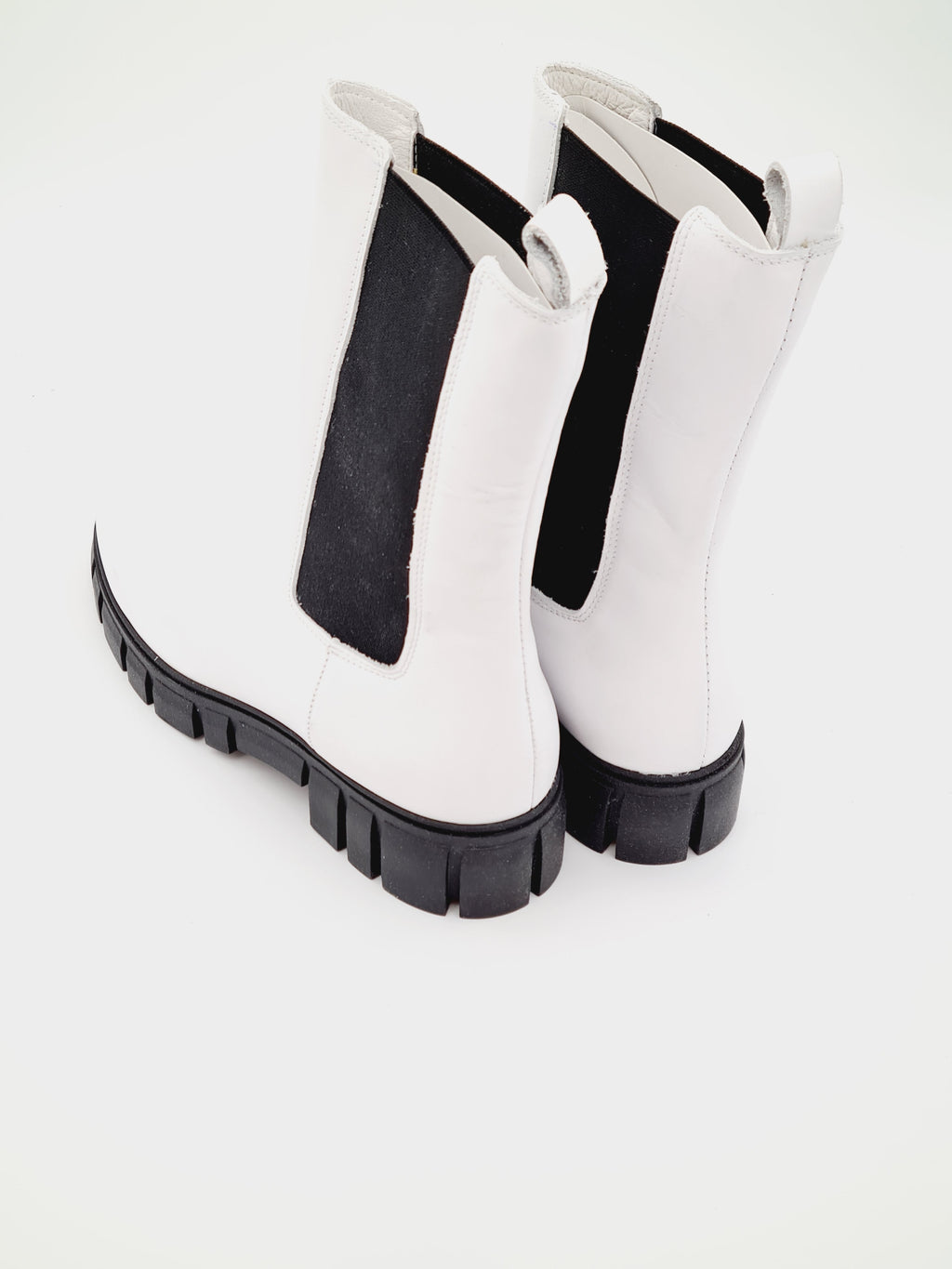 Kozaki Damskie Felmini Anilina White Skórzane 39