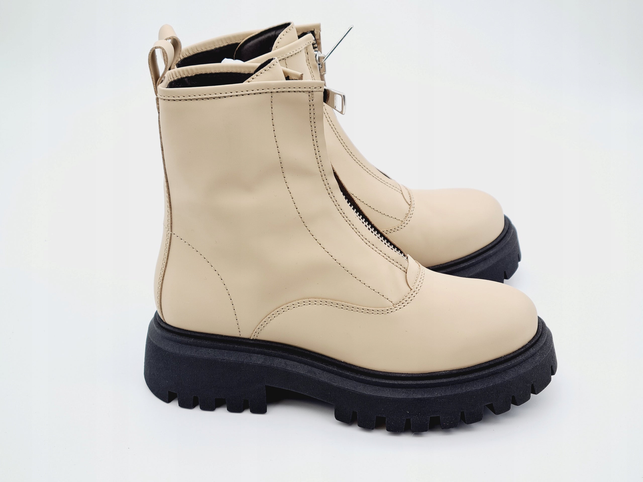 Botki Damskie Billi Bi C1021 Skórzane Off White 40