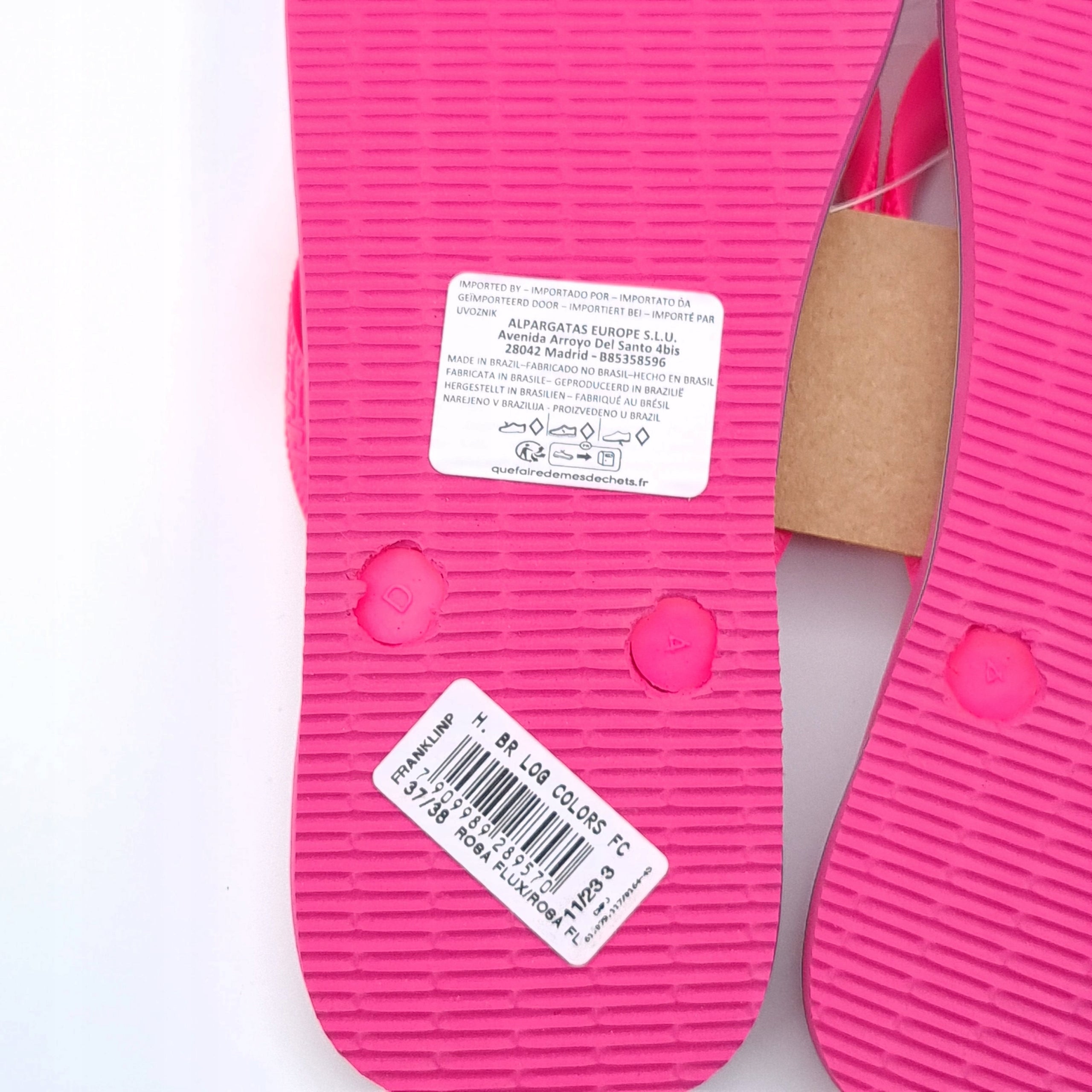 Japonki Havaianas Log Colors Różowe 37/38 EUR39/40
