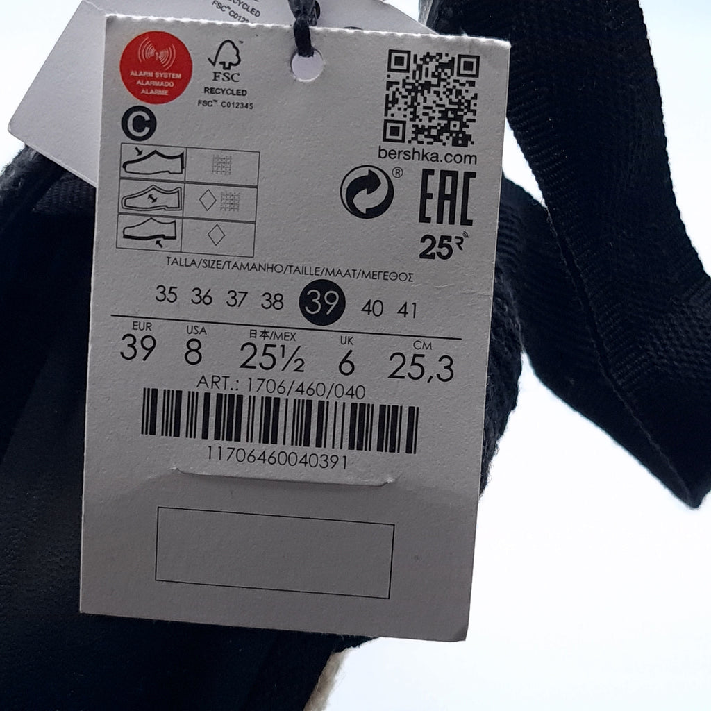 Sandały Bershka Koturn Słomkowy Wiązane 39 Powystawowe