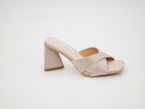 CASSIS DANIKA Klapki na Słupku Beżowe Beige 39 Skóra