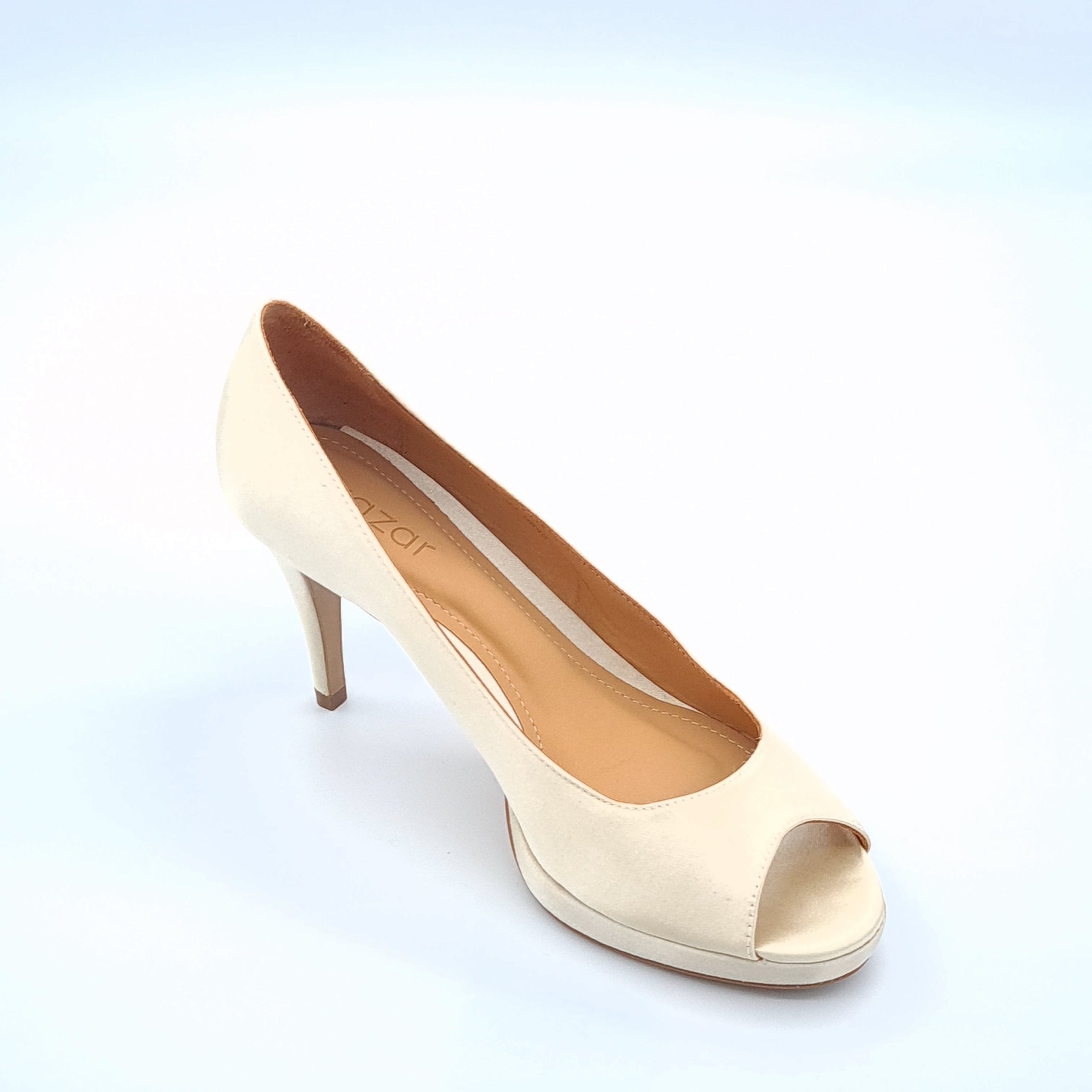Czółenka Kazar Wedding Peep Toe 36 Białe Złoto - defekt /otarcie