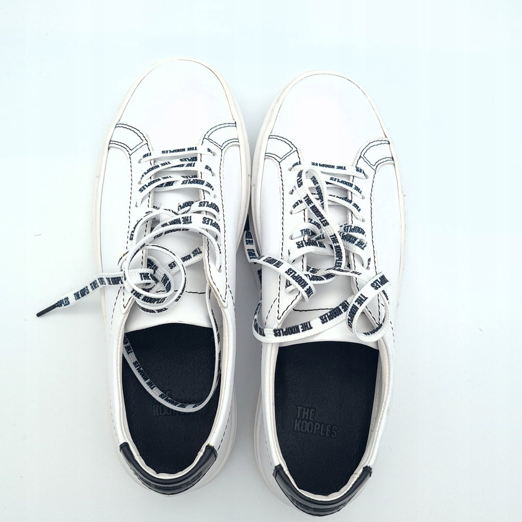 The Kooples Skórzane Sneakersy Damskie Białe 38 Outlet