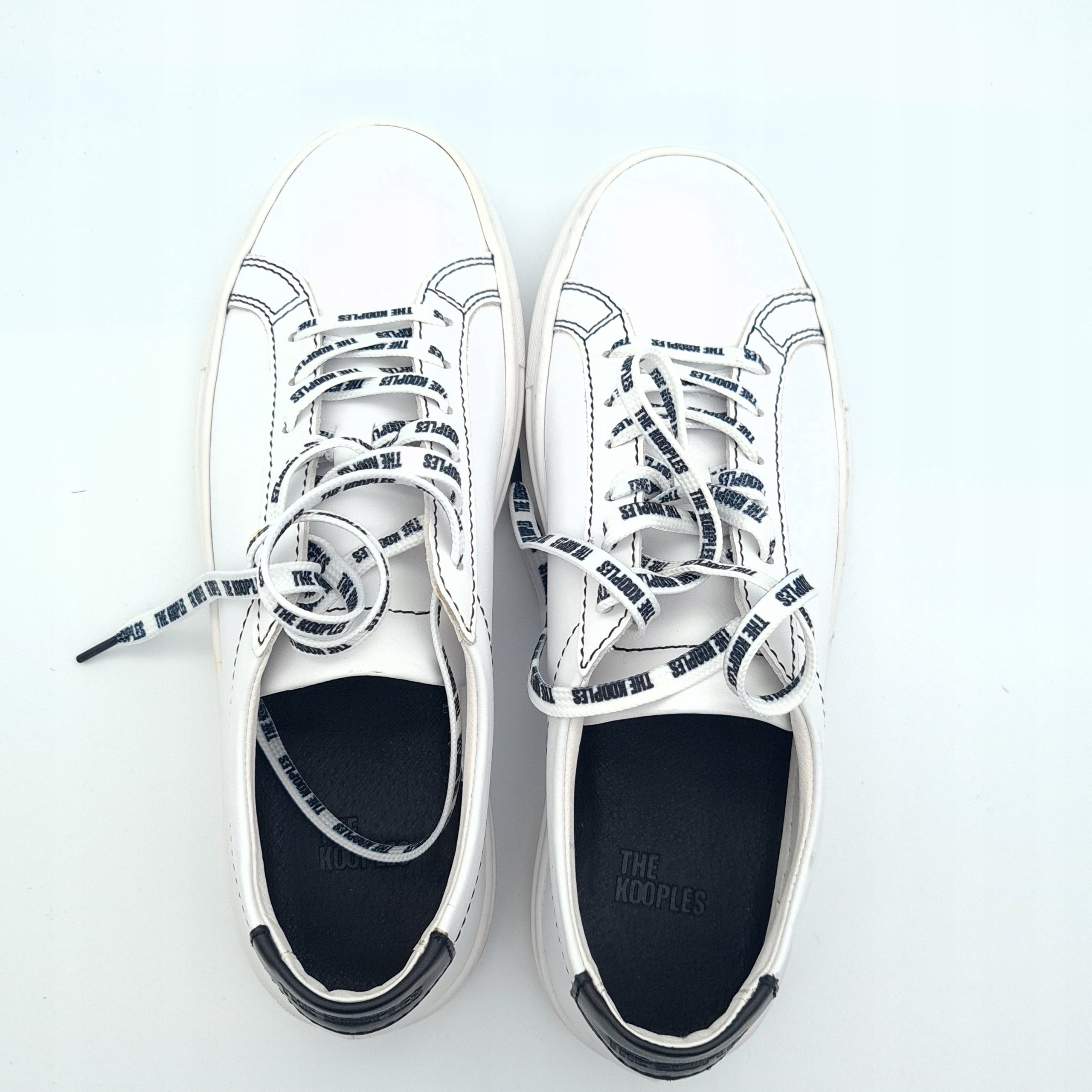 The Kooples Skórzane Sneakersy Damskie Białe 38 Outlet