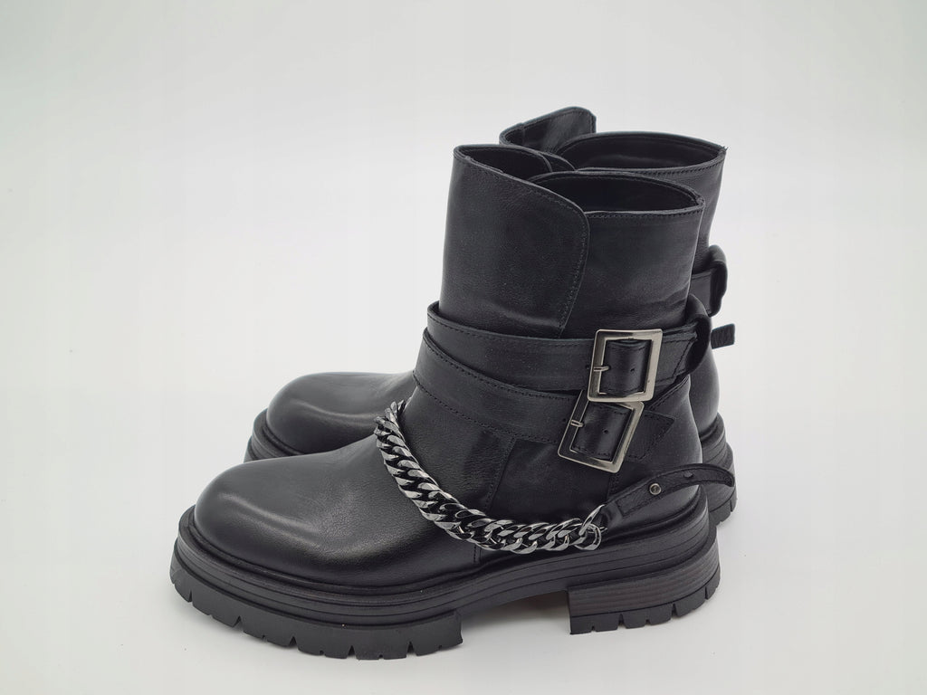 Botki Damskie Inuovo 239007 Skórzane Czarne 36