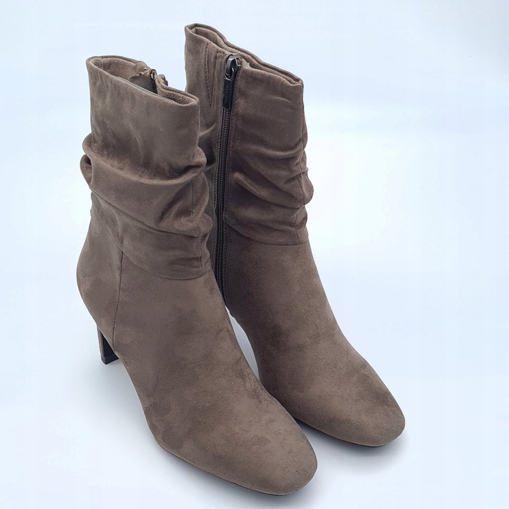 Botki Tamaris 1-25088-39 Pepper Szare Słupek 38